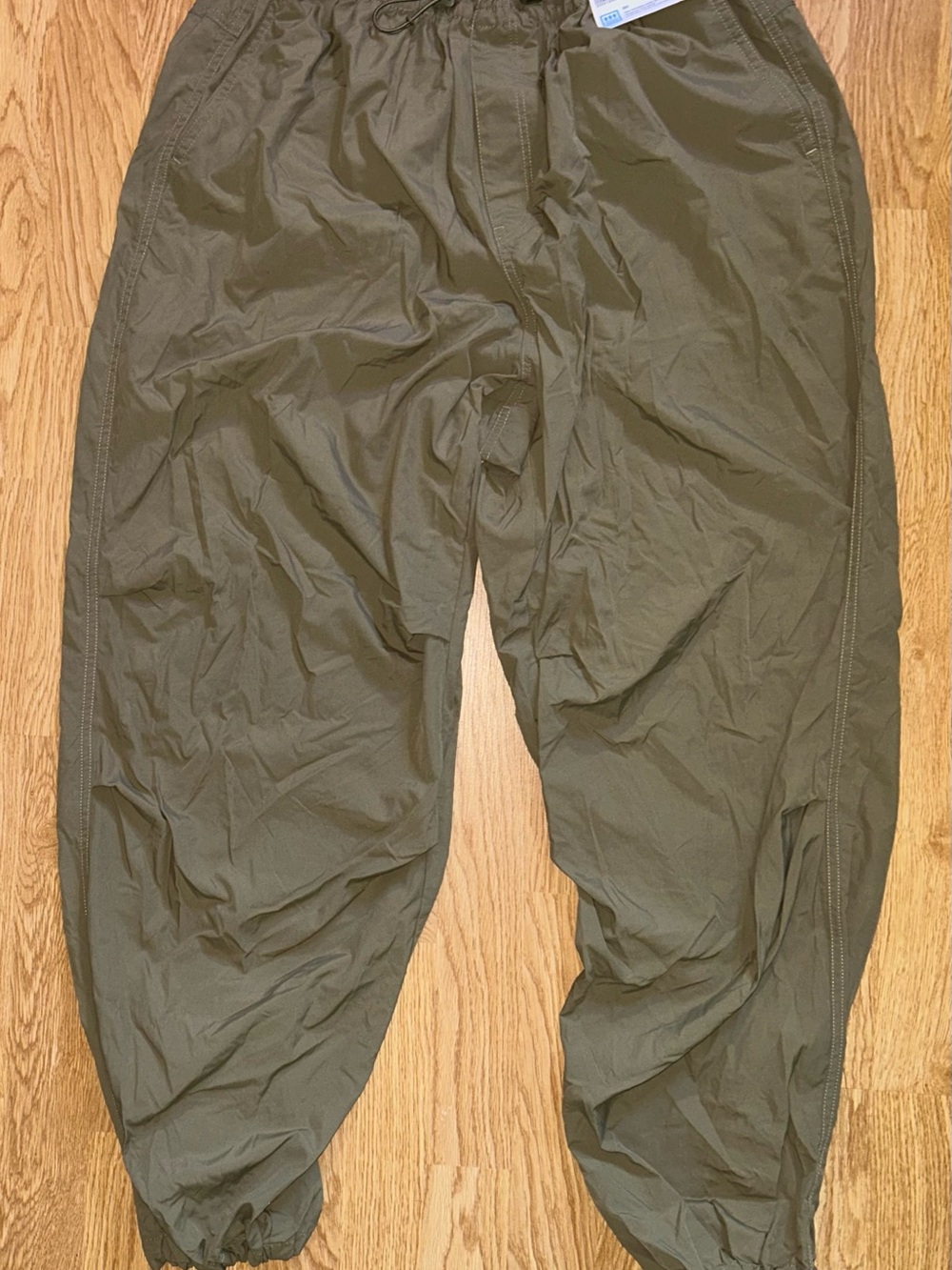 Uniqlo XL Tan Olive Elastic Waist Cargo Joggers
